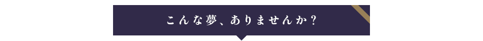 こんな夢、ありませんか？